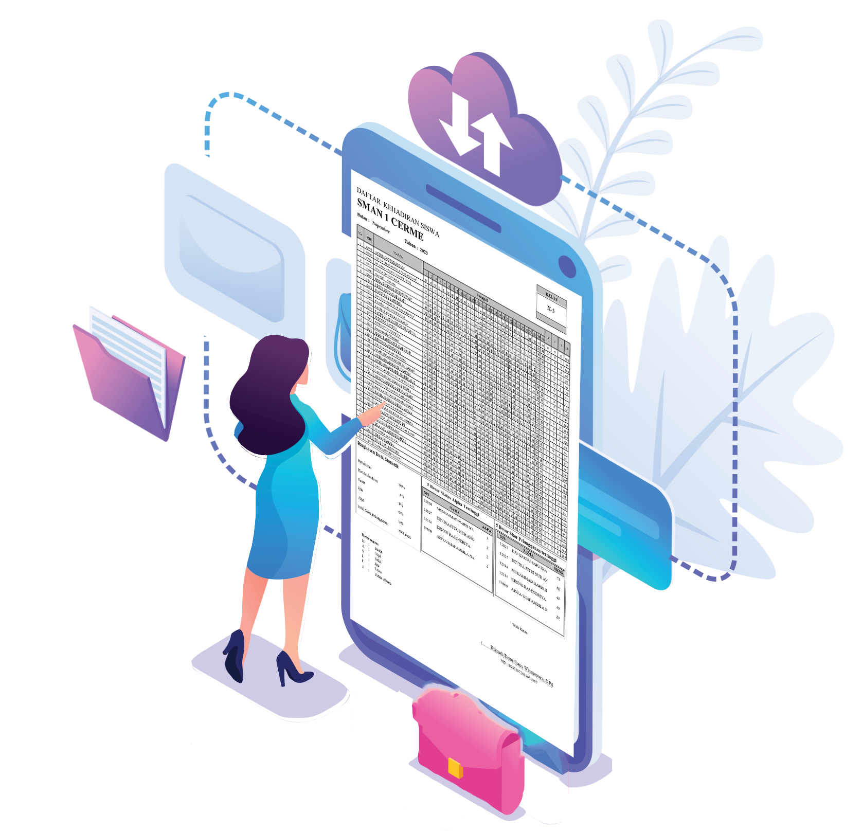 Tampilan detail ke 2 Bot WhatsApp Presensi Sekolah Ceklok.Online di smartphone